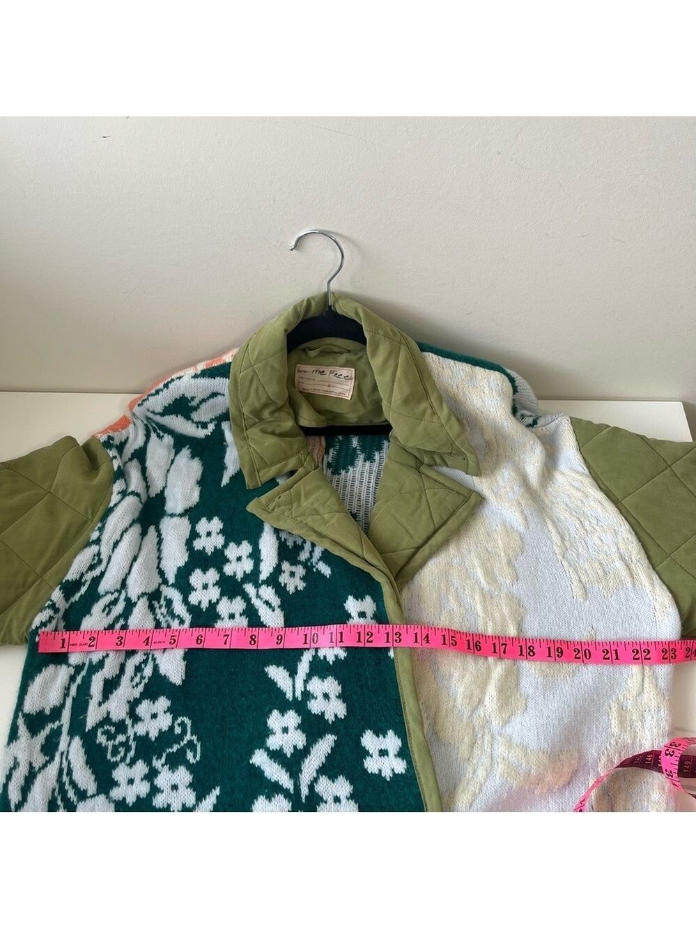 Free People Home Sweet Home Coat Quilted Sweater Knit Duster Jacket Coat Size S - Picture 12 of 13